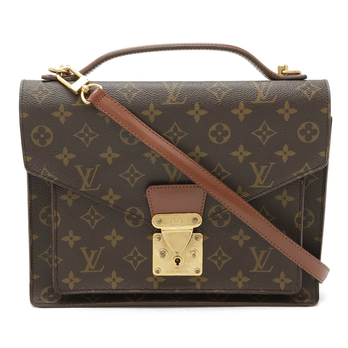 Louis Vuitton Monogram Monceau 28 Handbag M51185 in Very Good Condition