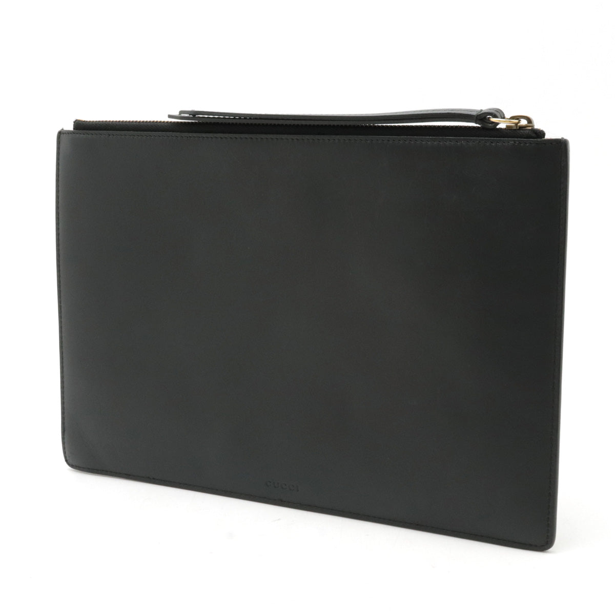 Gucci Ghost Leather Clutch Bag Black