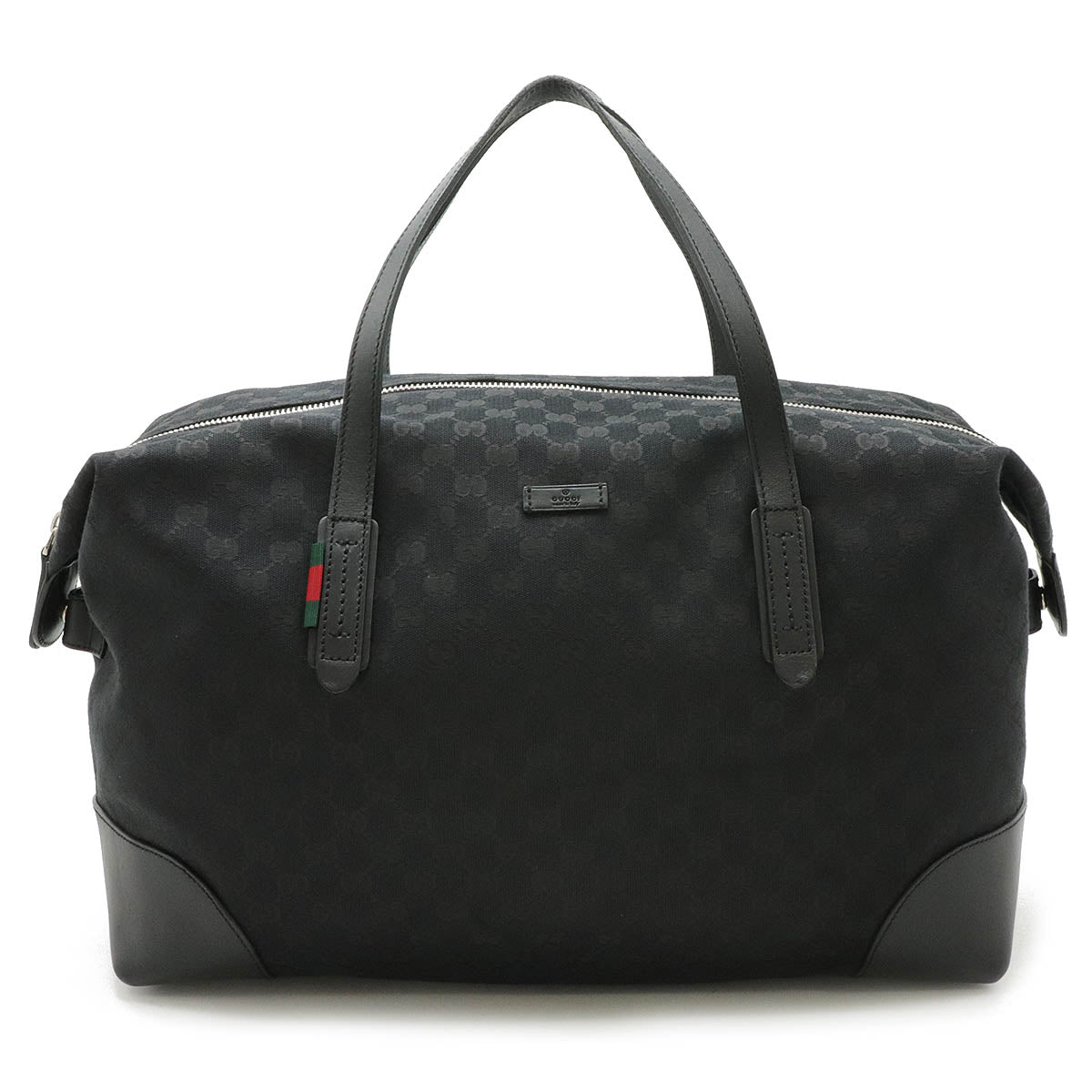 Gucci GG Canvas Leather Carry On Duffel Bag