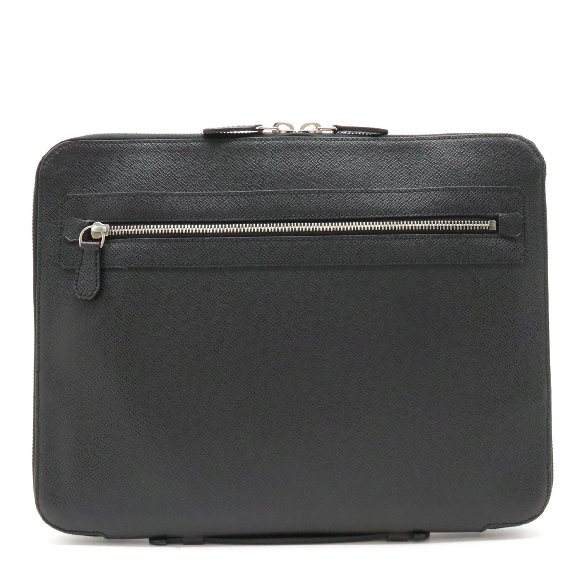 Louis Vuitton Taiga Leather Vladimir Briefcase Document Case Black M32612 in Very Good Condition