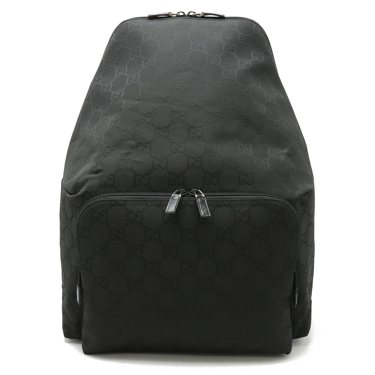 Gucci Nylon/Leather GG Backpack Black 112250 in Very Good Condition