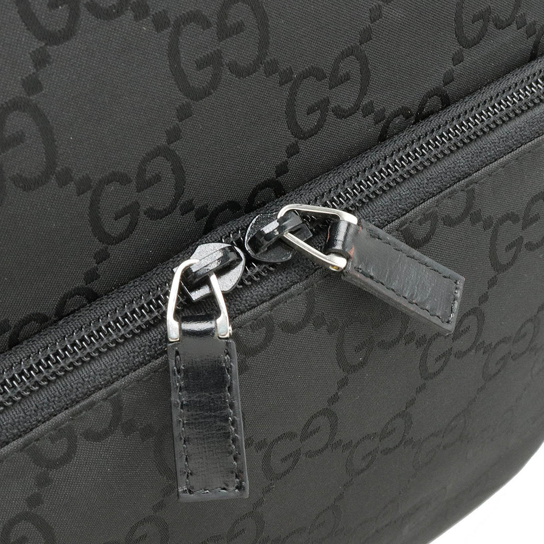 Gucci Nylon Leather Backpack Black