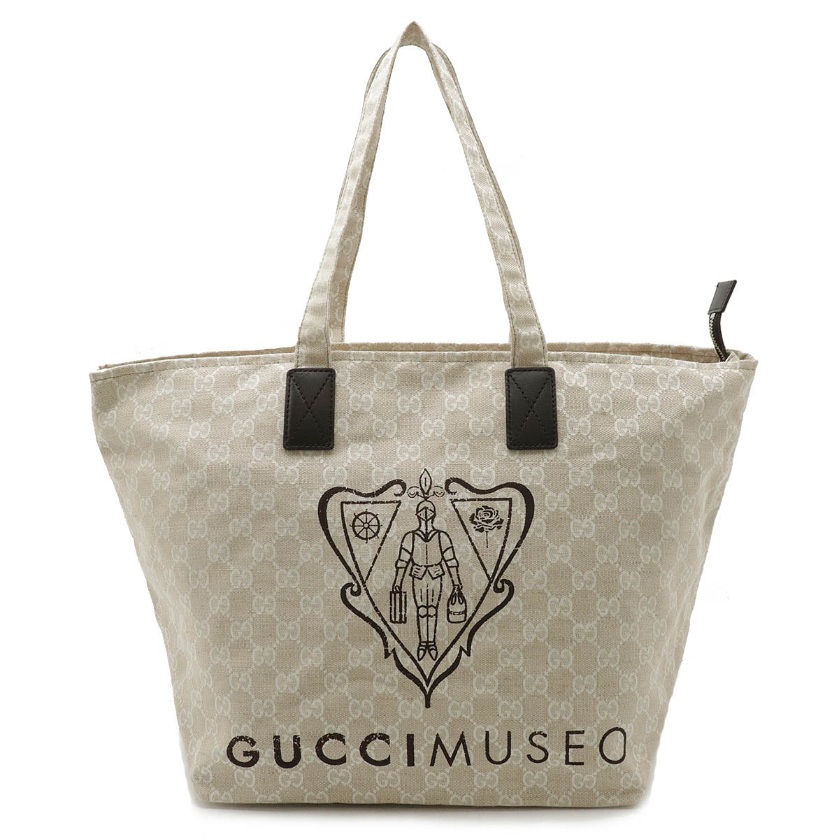 Gucci Museo GG Canvas Leather Tote Bag