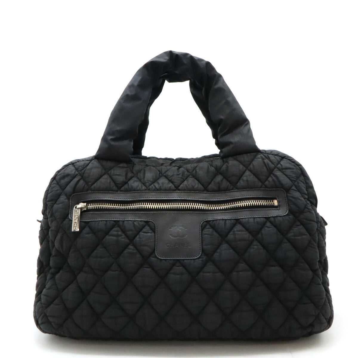 Chanel Cocoon Quilted Nylon Leather Boston Bag