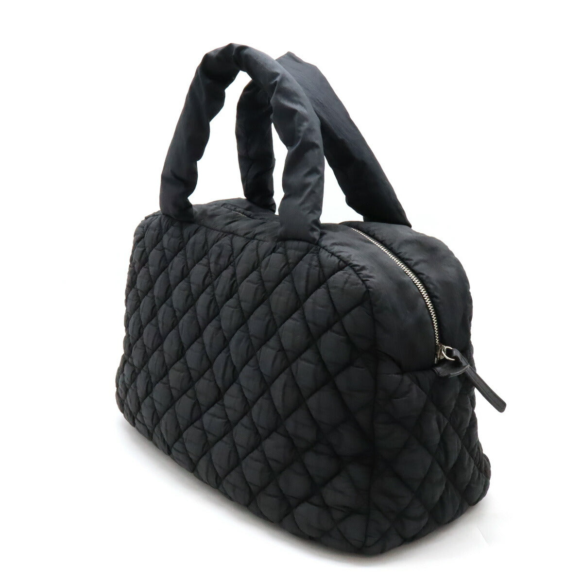 Chanel Cocoon Quilted Nylon Leather Boston Bag