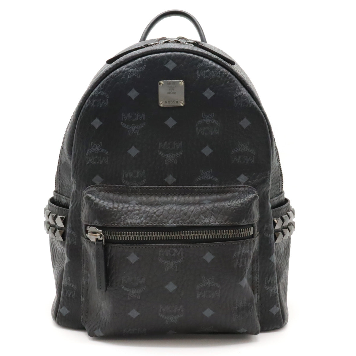 MCM Leather Logo Backpack MMK65VE7BK001