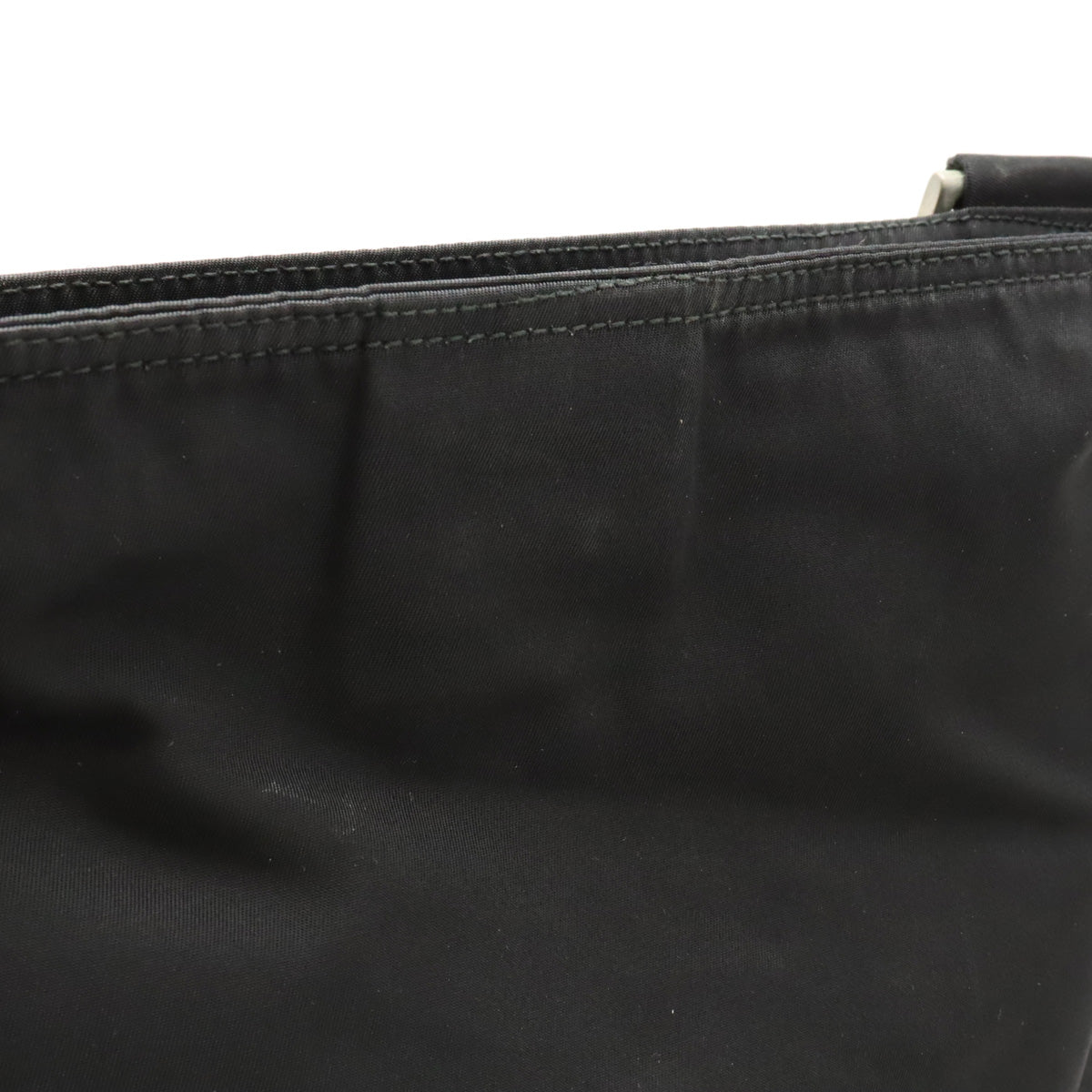 Prada Nylon Leather Shoulder Bag Black