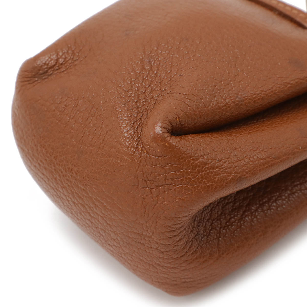 Hermes Vespa Pouch Chevre Leather Brown in Very Good Condition