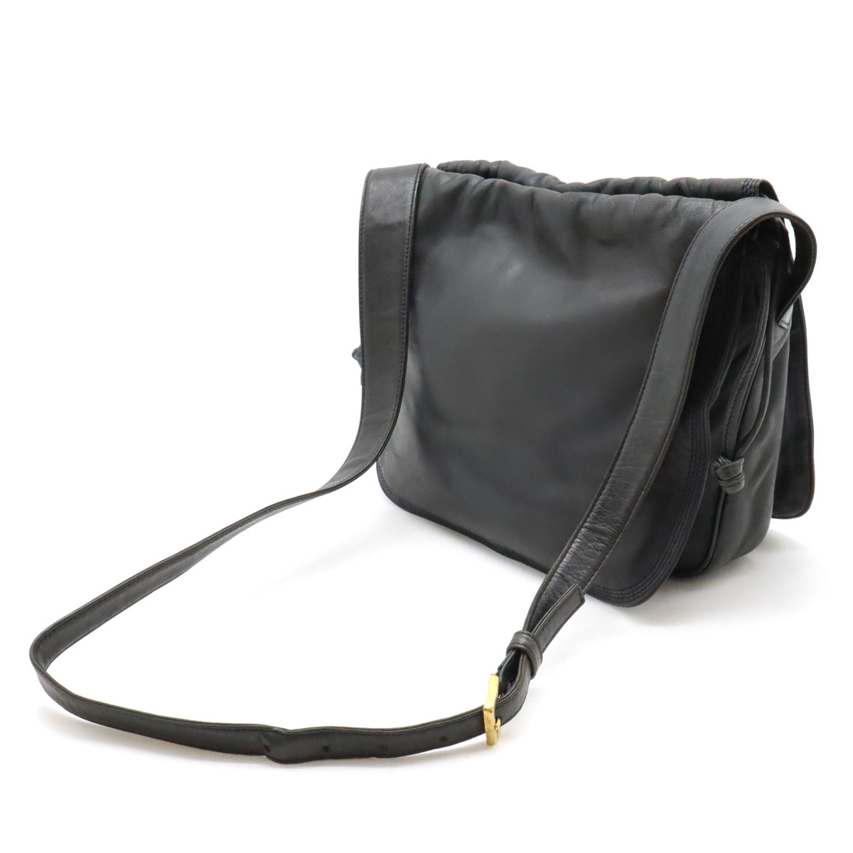 Loewe Anagram Leather Shoulder Bag Black