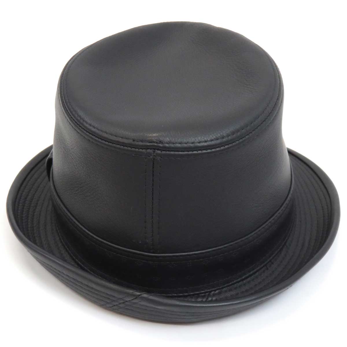 Hermes Leather Hat Black