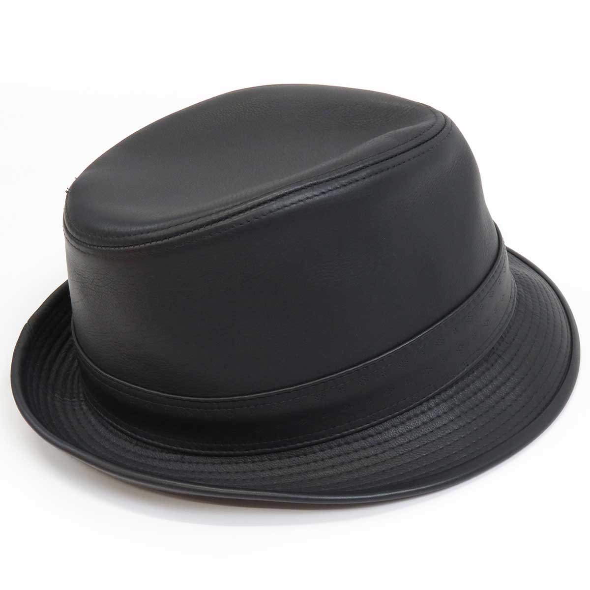 Hermes Leather Hat Black