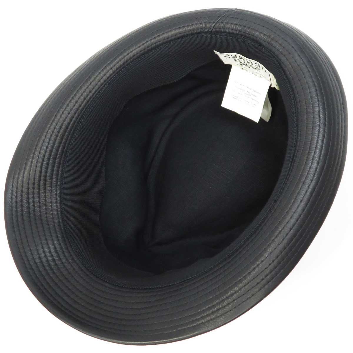 Hermes Leather Hat Black