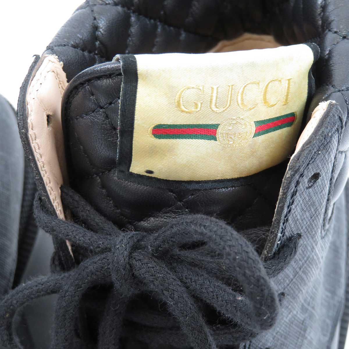 Gucci Leather GG Supreme Ankle Boots