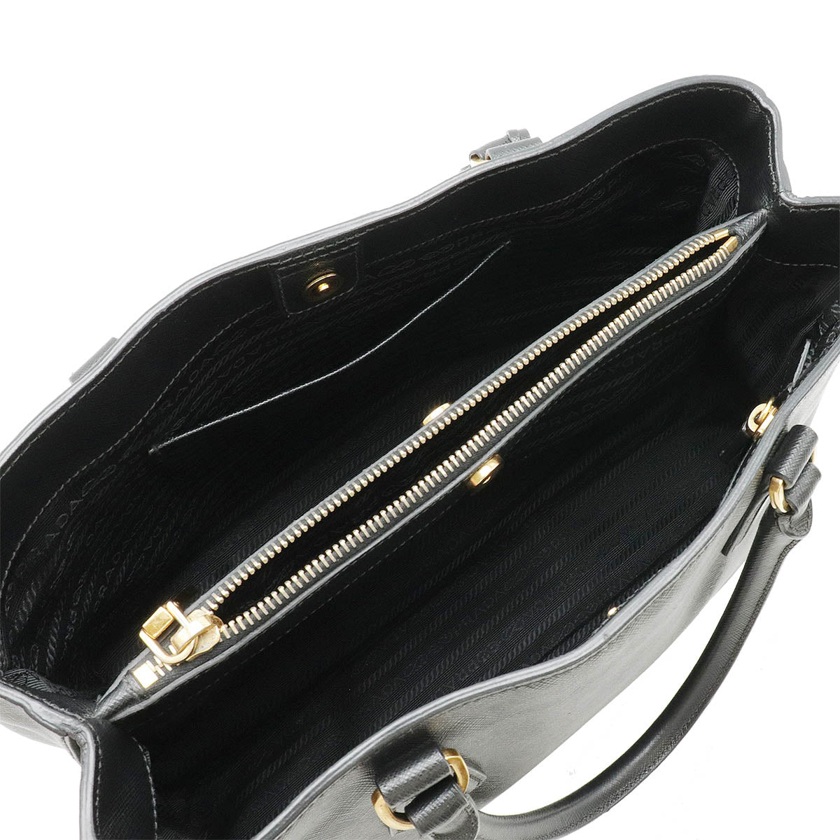 Prada Saffiano Lux Leather Handbag Black