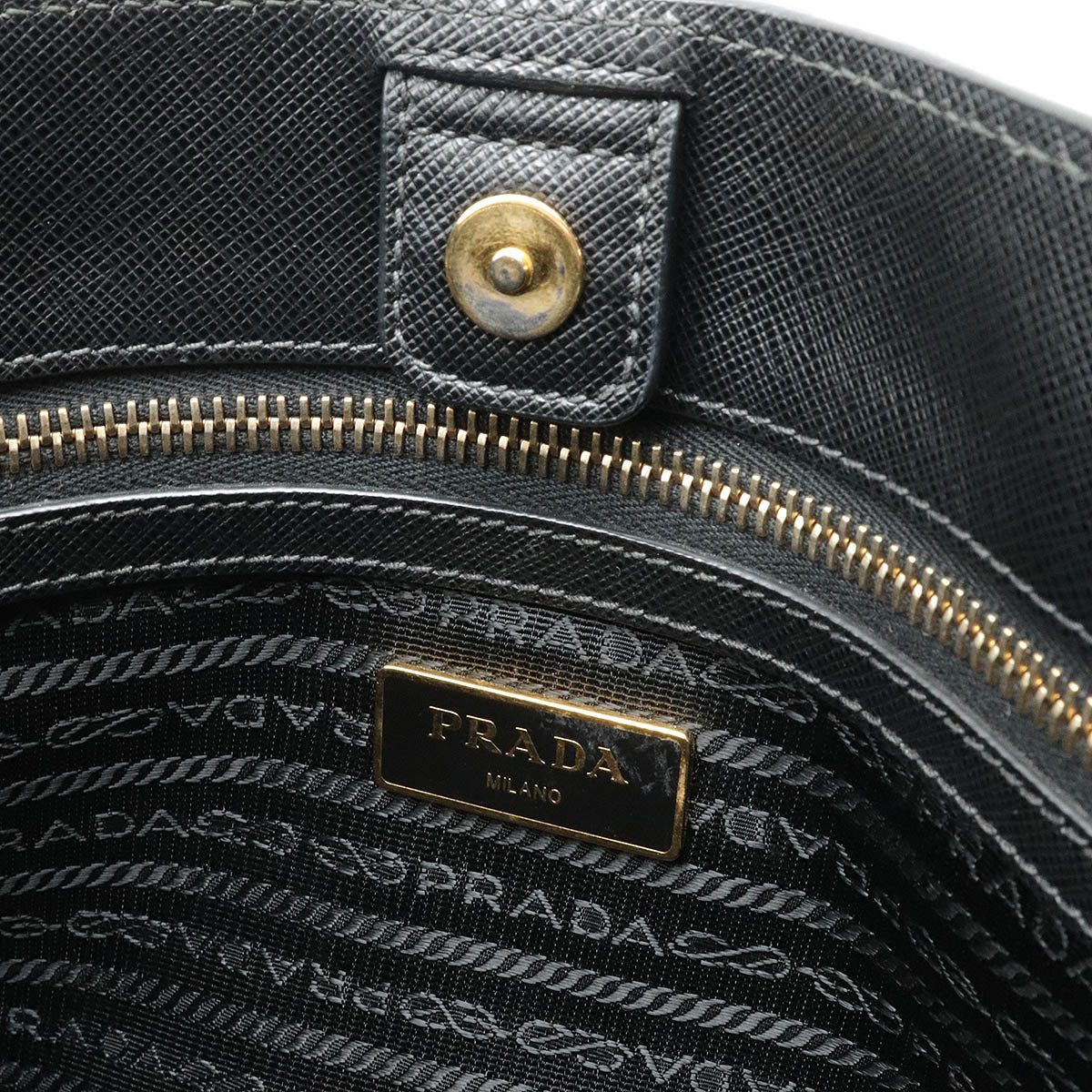 Prada Saffiano Lux Leather Handbag Black