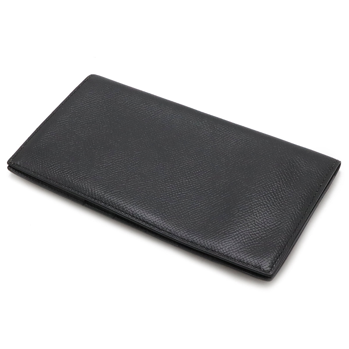 Hermes Black Leather Long Wallet