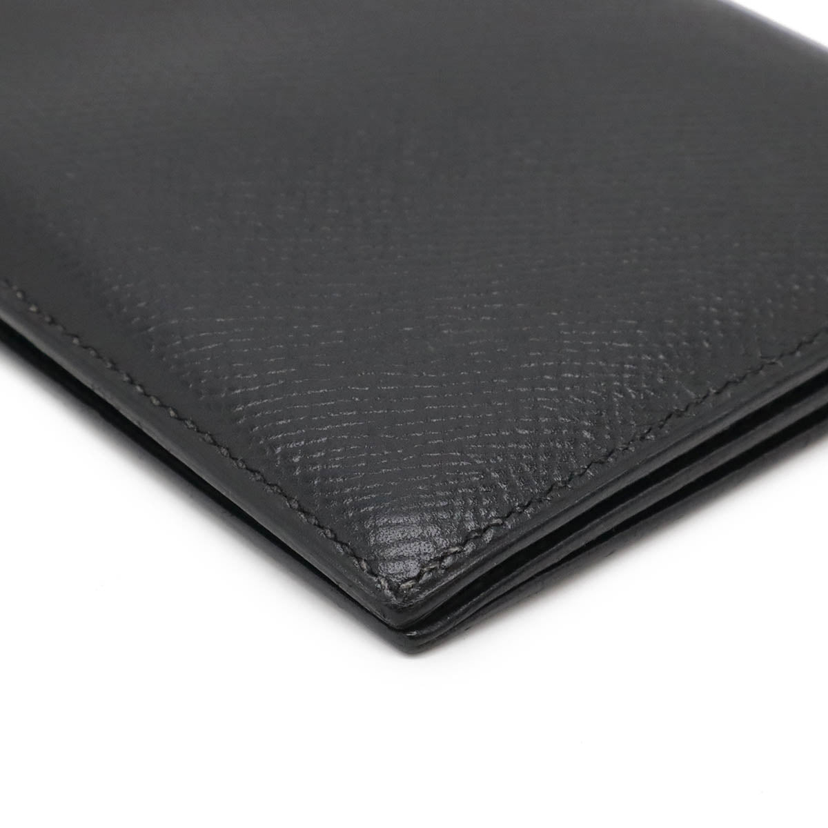 Hermes Black Leather Long Wallet