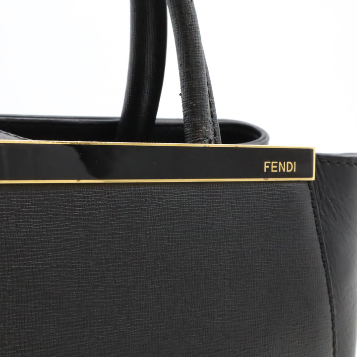 Fendi Petite 2Jours Leather Handbag 8BH253 in Very Good Condition