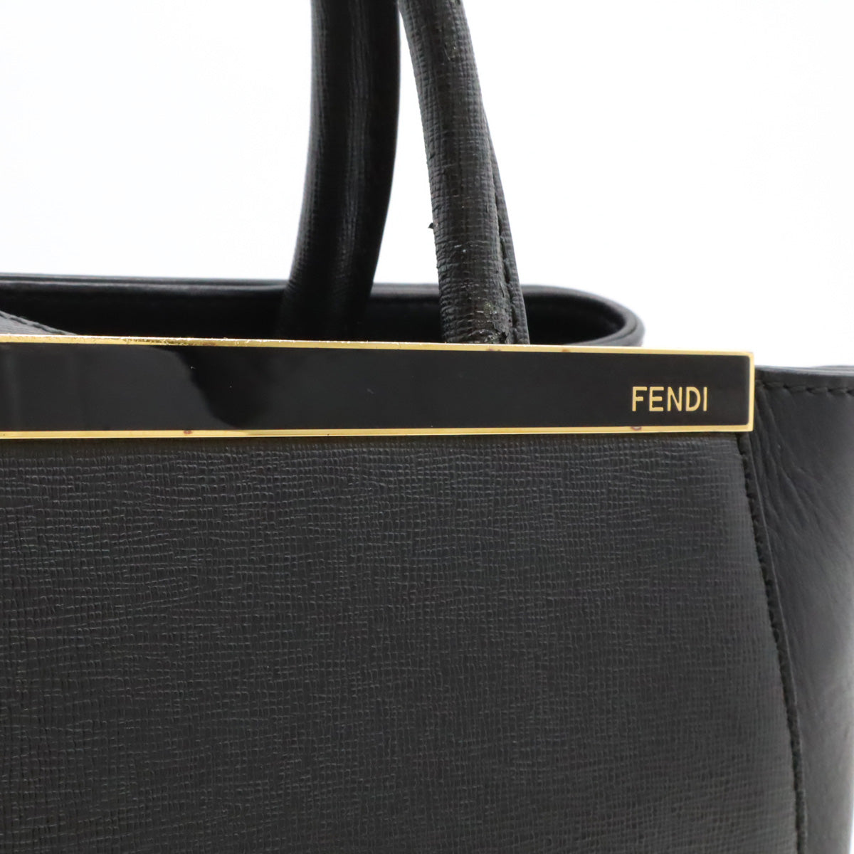 Fendi Petite 2Jours Leather Handbag 8BH253