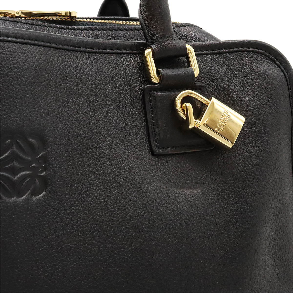 Loewe Leather Amazona 35 Handbag Black