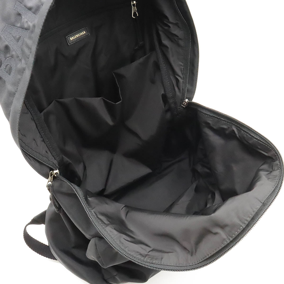 Balenciaga Wheel Nylon Backpack Black