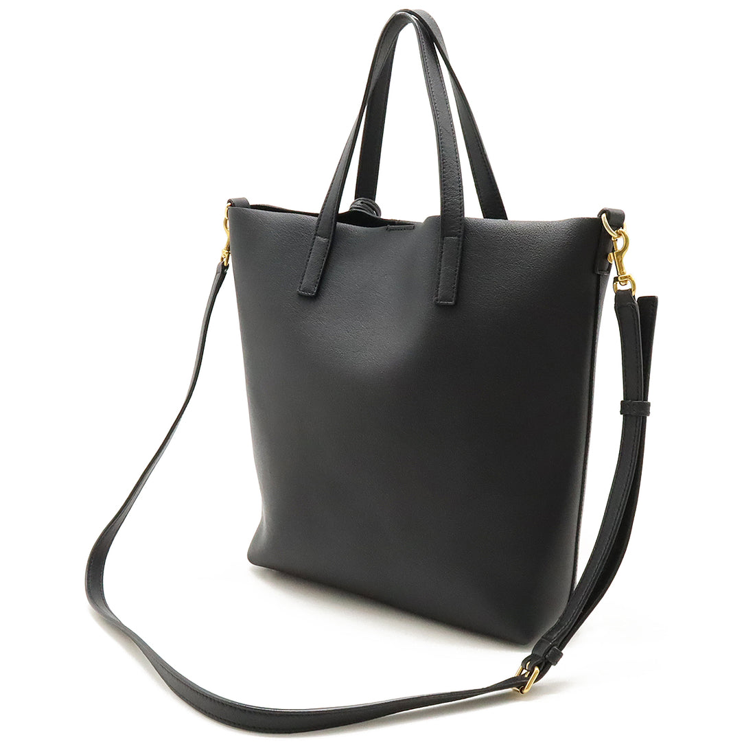 Yves Saint Laurent Leather Toy Shopping Tote Bag