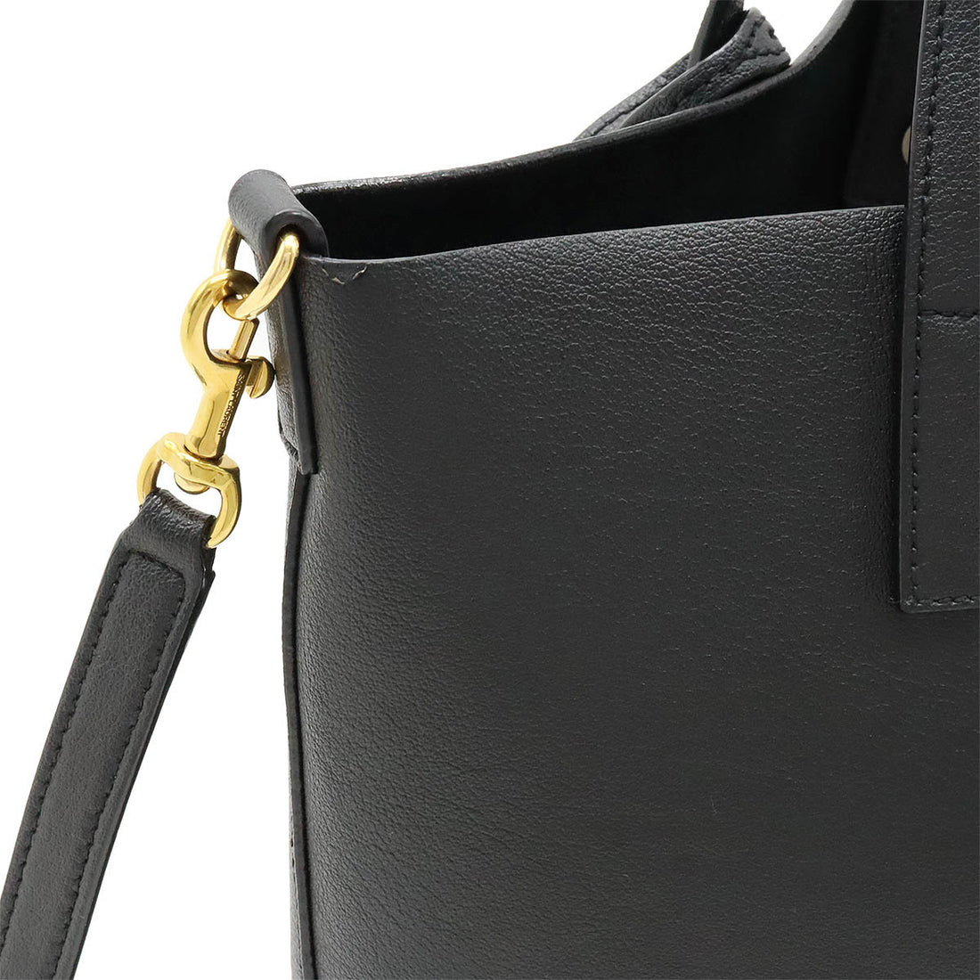 Yves Saint Laurent Leather Toy Shopping Tote Bag