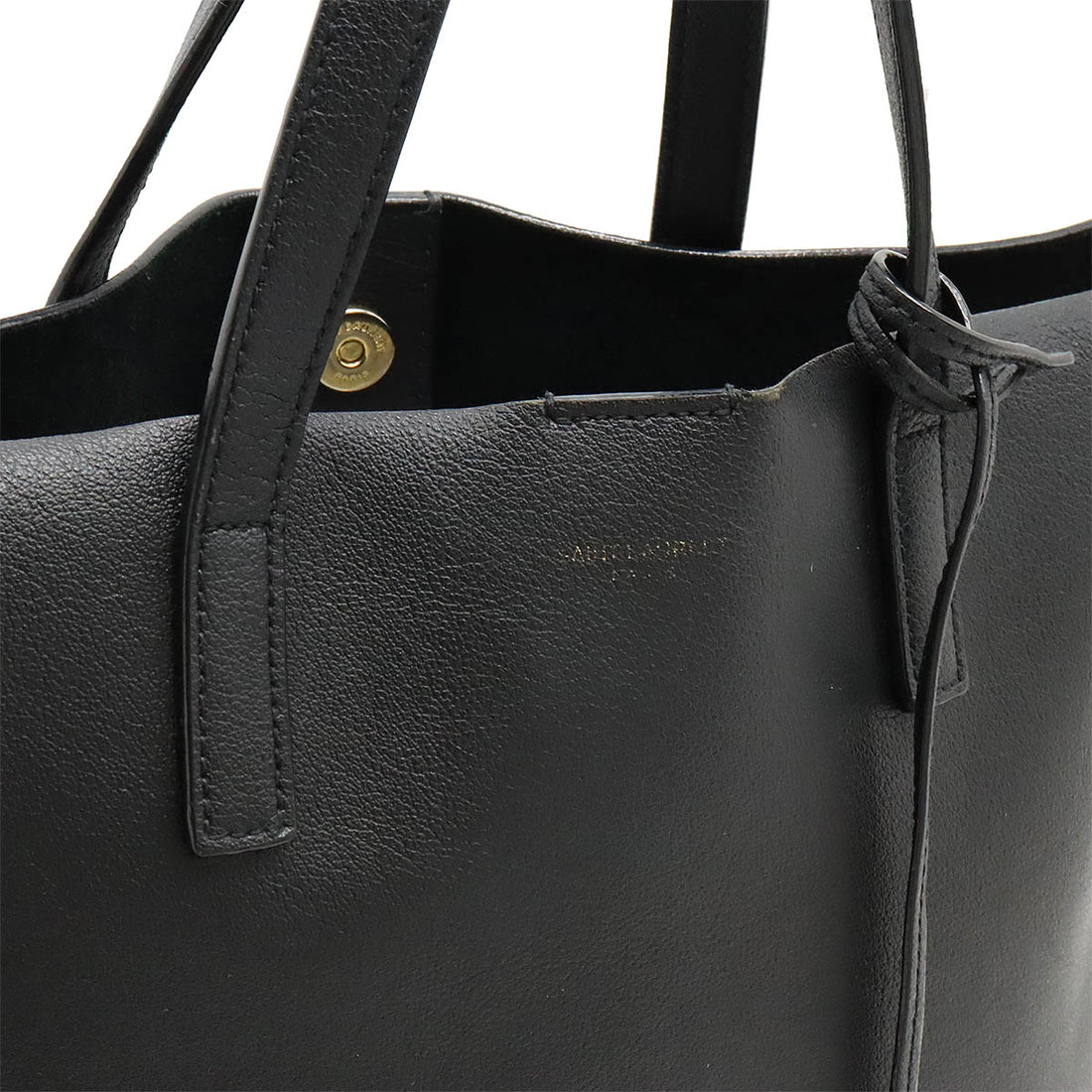 Yves Saint Laurent Leather Toy Shopping Tote Bag