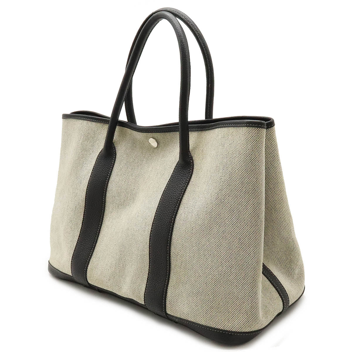 Hermes Garden Party PM Tote Bag Gray Black