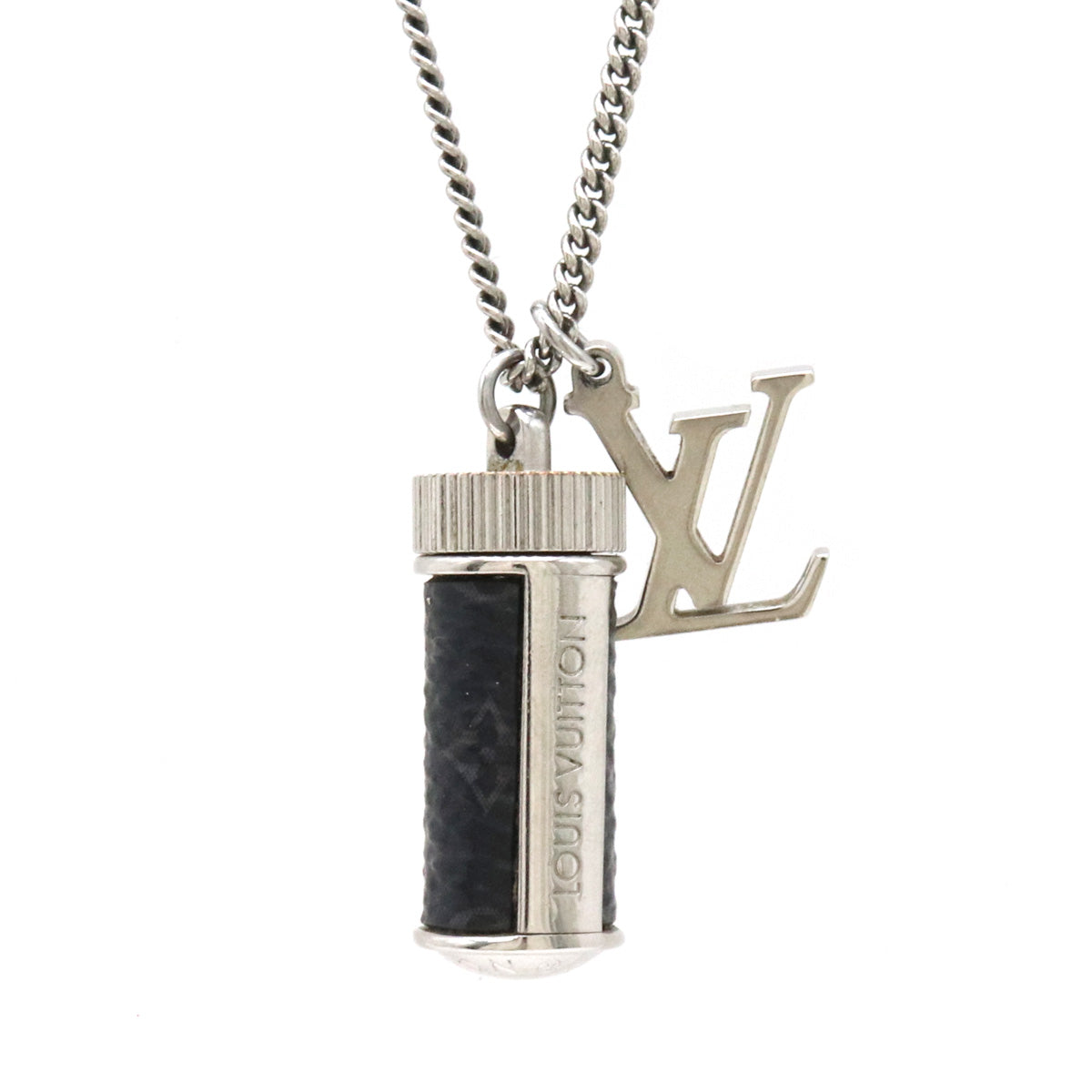 Louis Vuitton Monogram Eclipse Pendant Necklace M63641