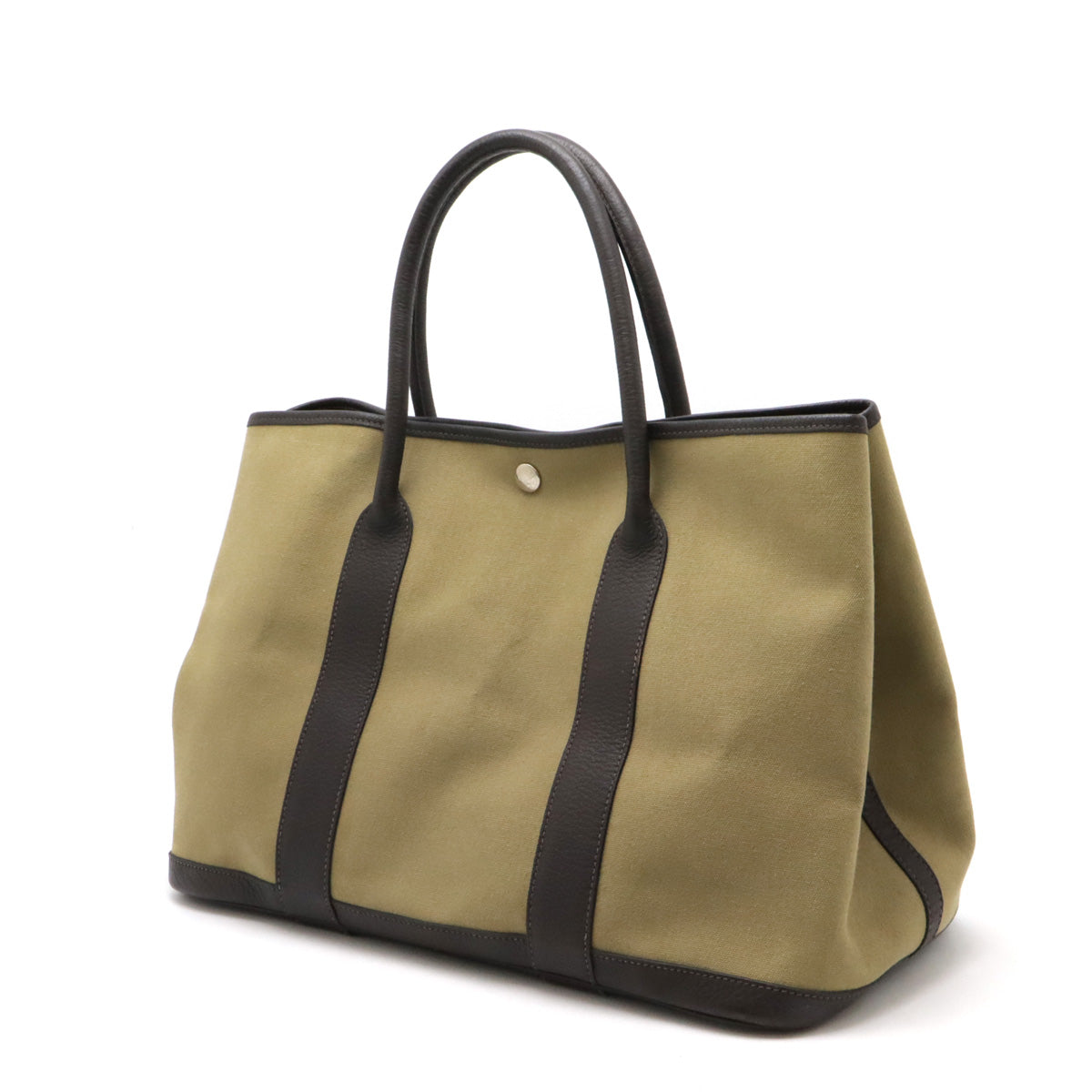 Hermes Garden Party PM Tote Bag Khaki Green