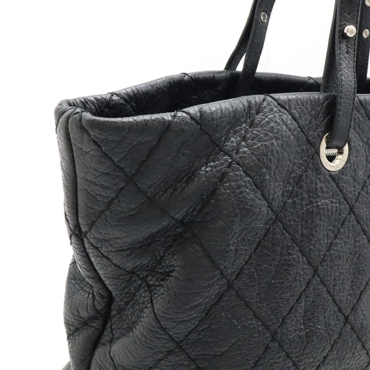 Chanel On the Road Leather Tote Bag Black