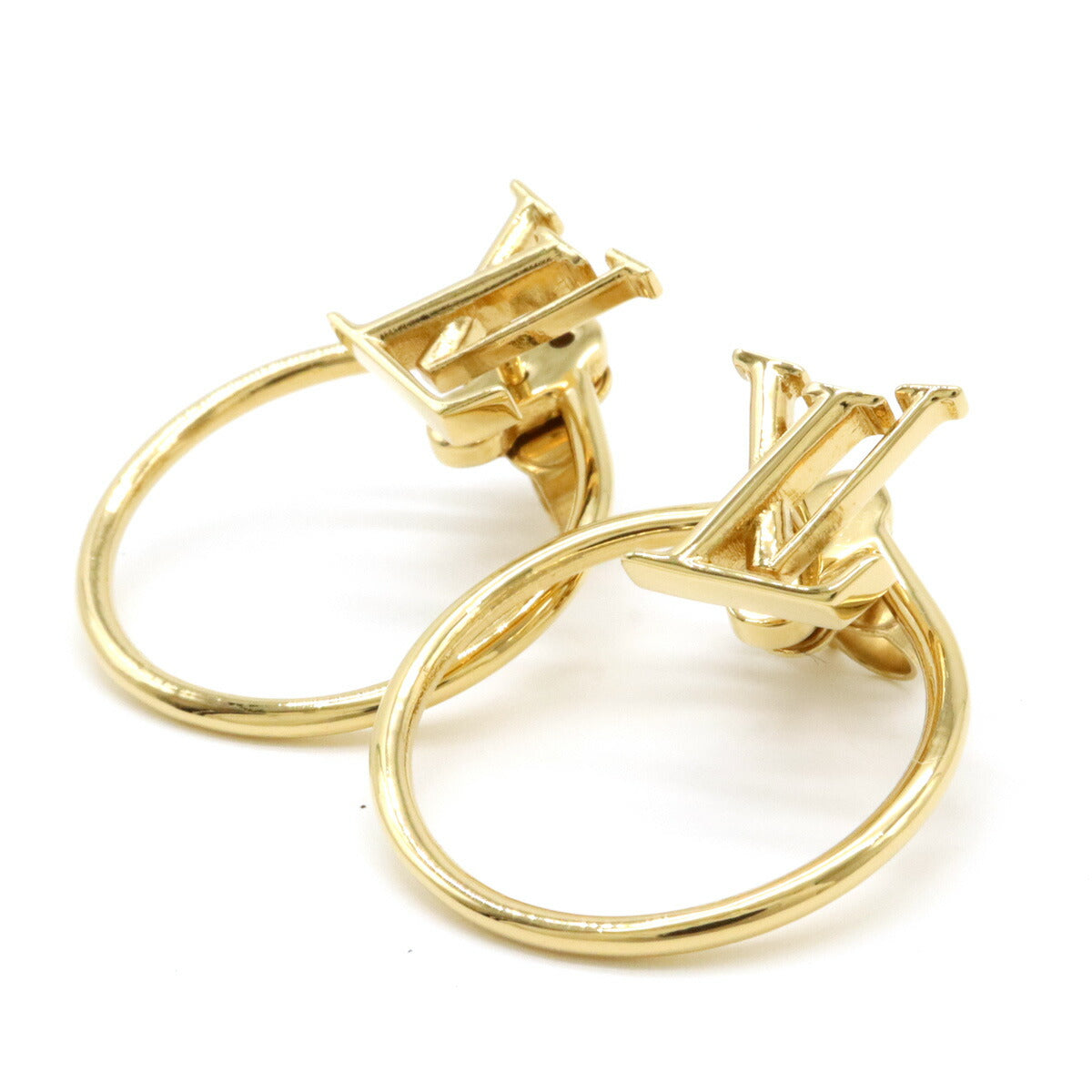 Louis Vuitton Eclipse Hoop Earrings Gold M00763