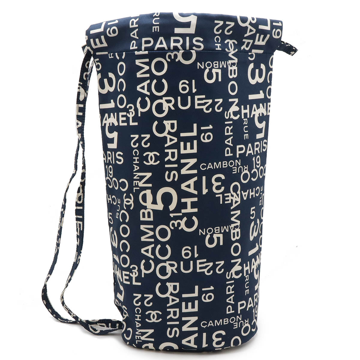 Chanel Canvas Shoulder Bag Navy White