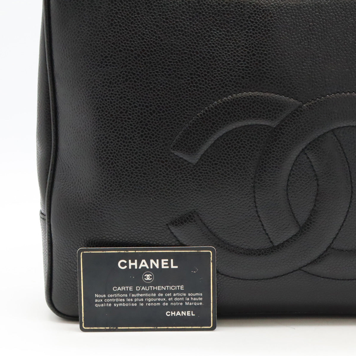 Chanel Caviar Skin Coco Mark Tote Bag