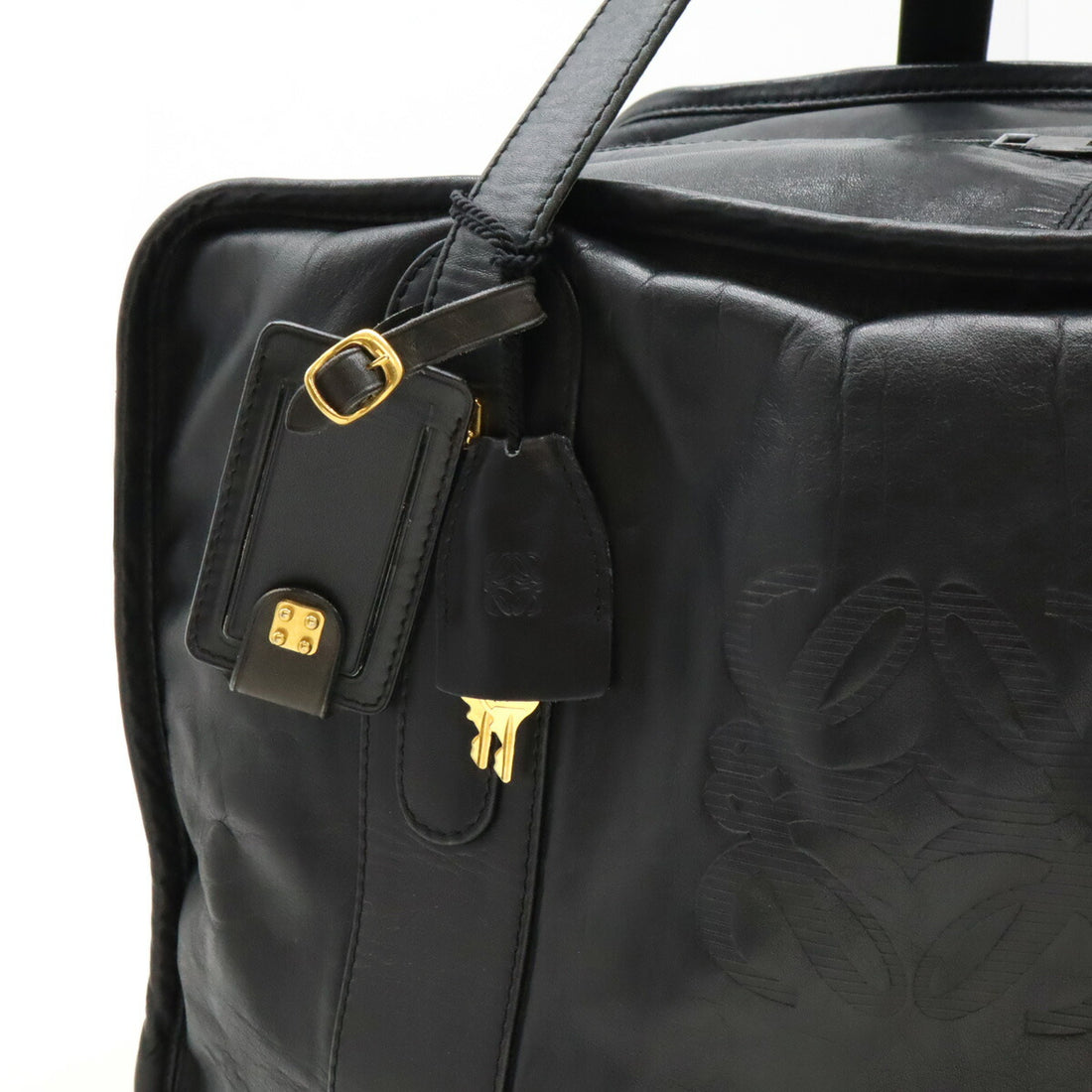 Loewe Anagram Leather Boston Bag