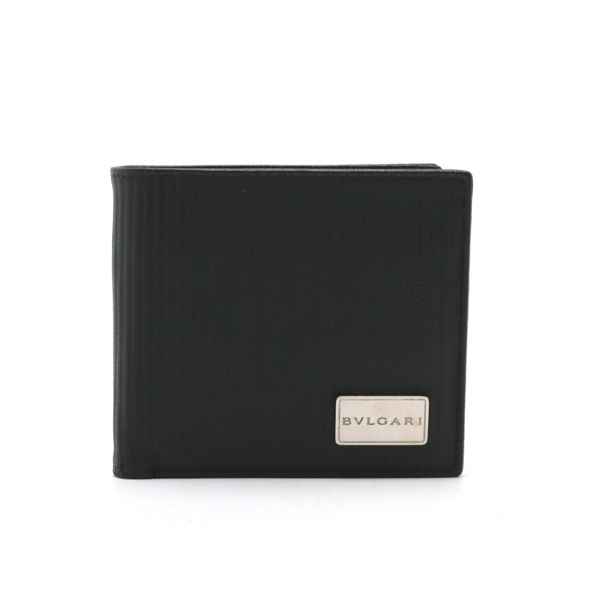 Bvlgari Black Leather Bifold Wallet