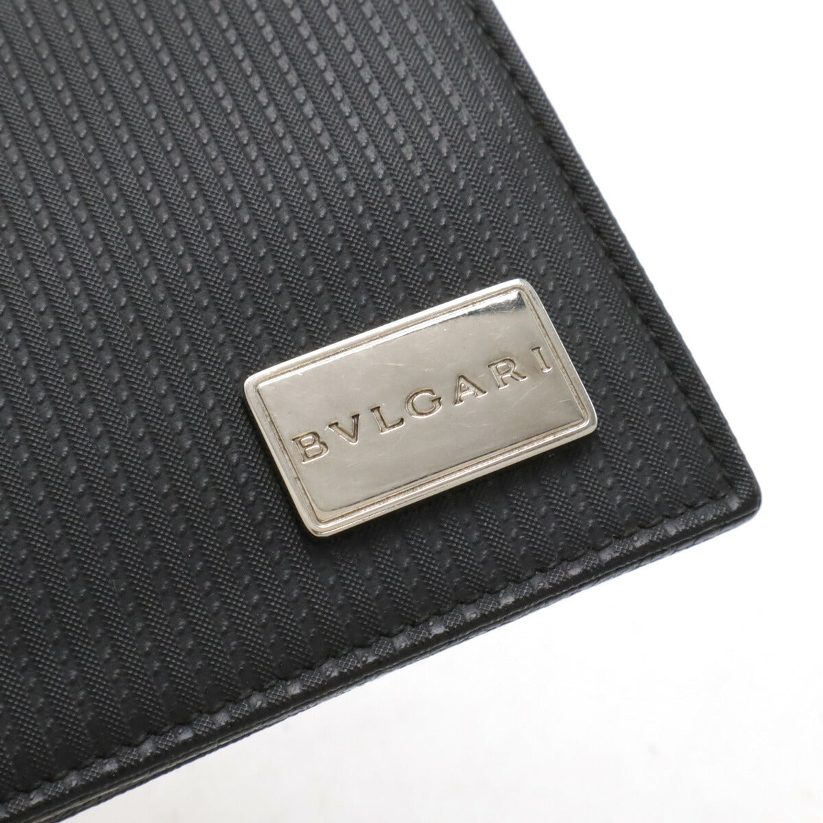 Bvlgari Black Leather Bifold Wallet