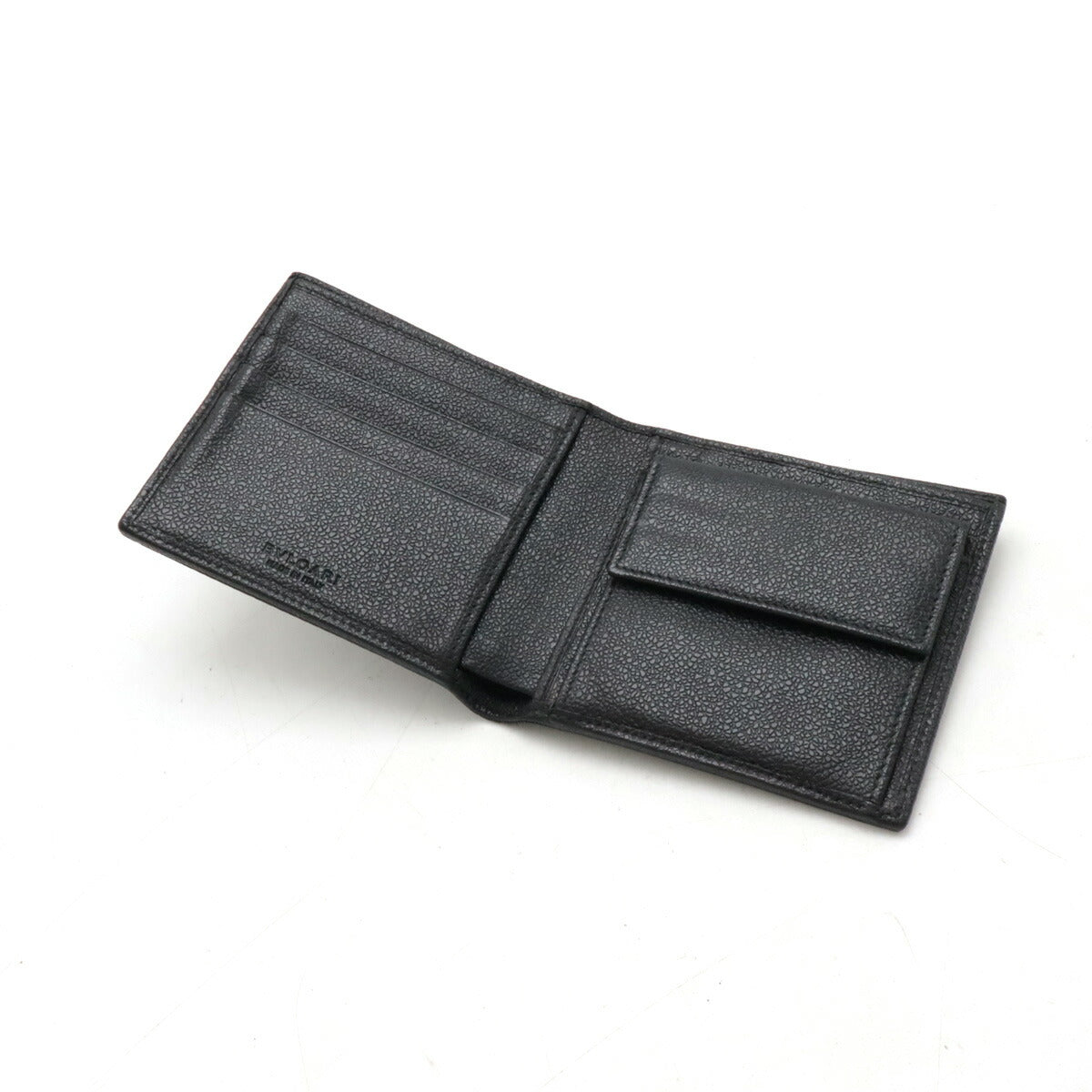 Bvlgari Black Leather Bifold Wallet