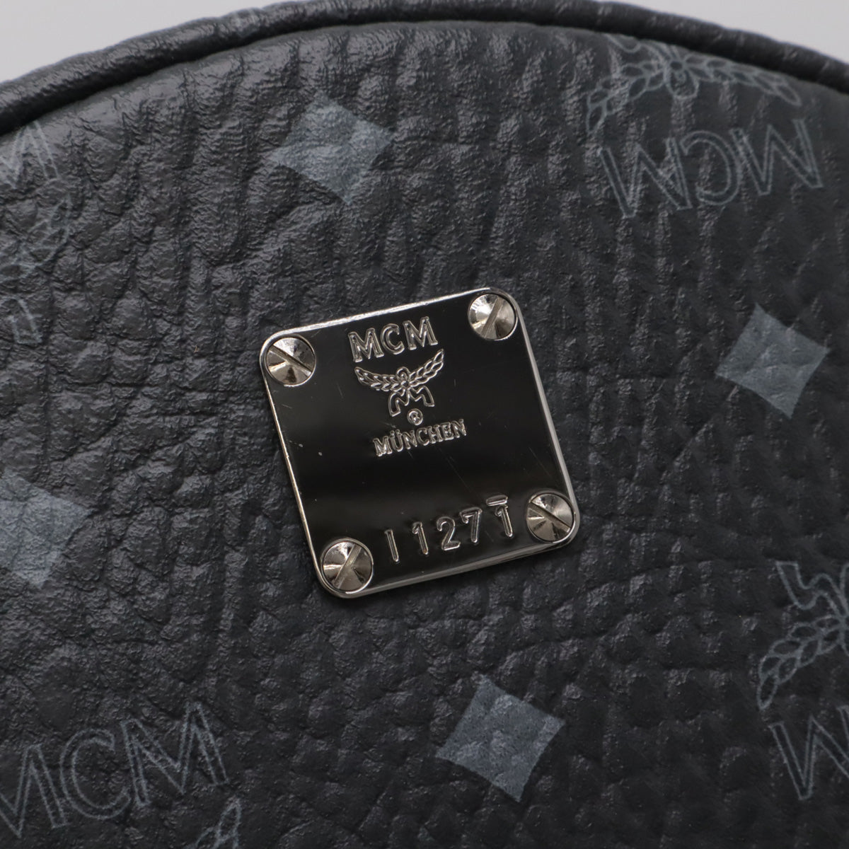 MCM Visetos Leather Backpack Black