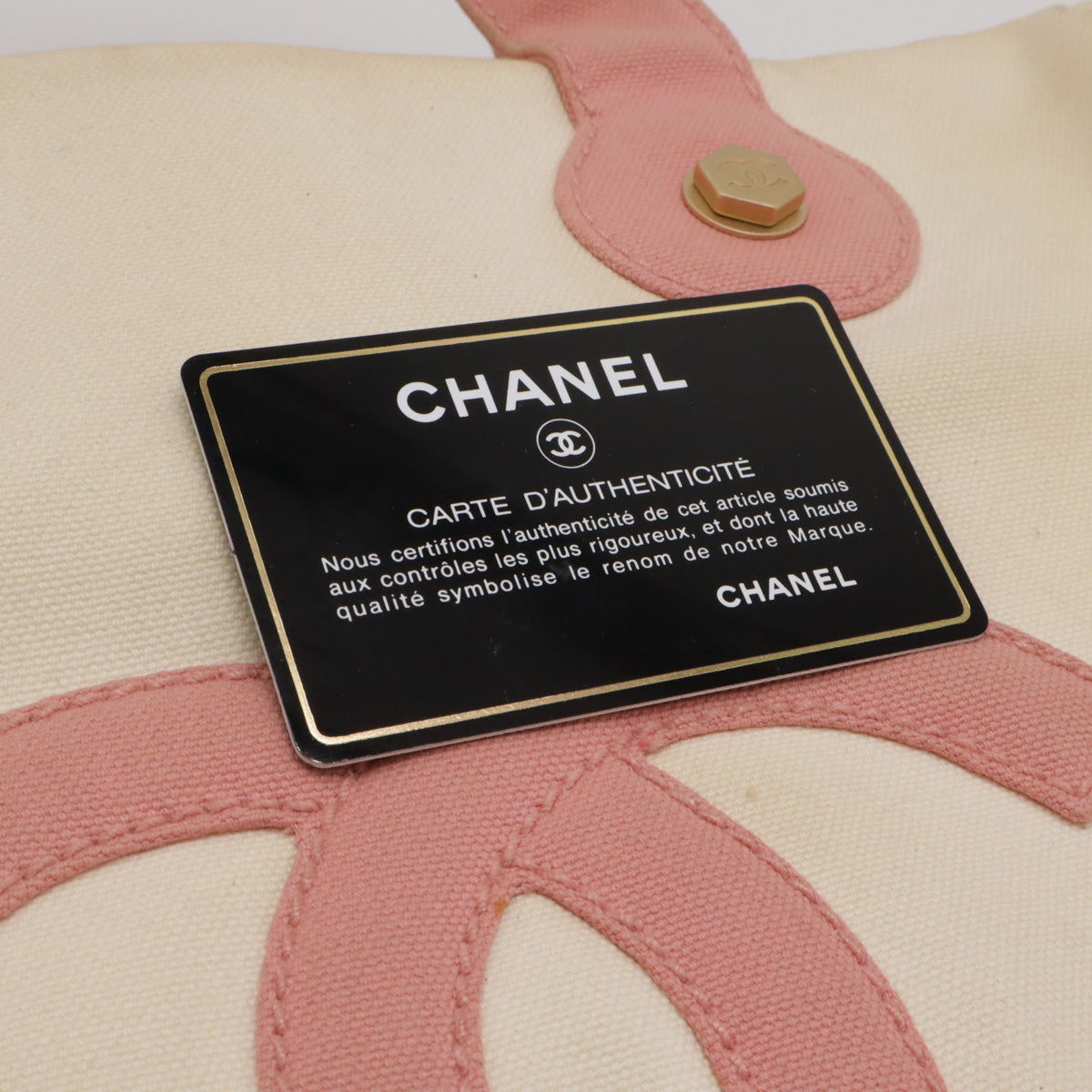 Chanel Canvas Marshmallow Tote Bag A24224 in Good Condition