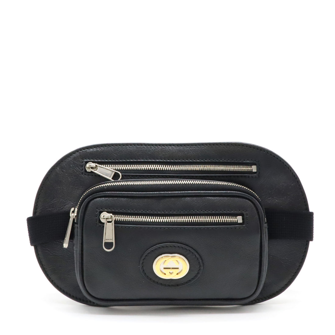 Gucci Leather Interlocking G Waist Bag 575857