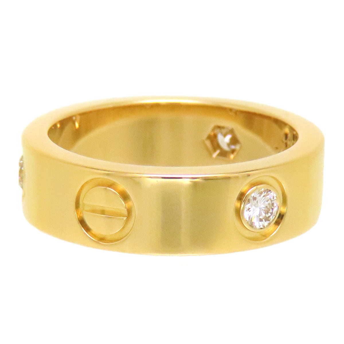 Cartier K18YG Diamond Love Ring B4032451