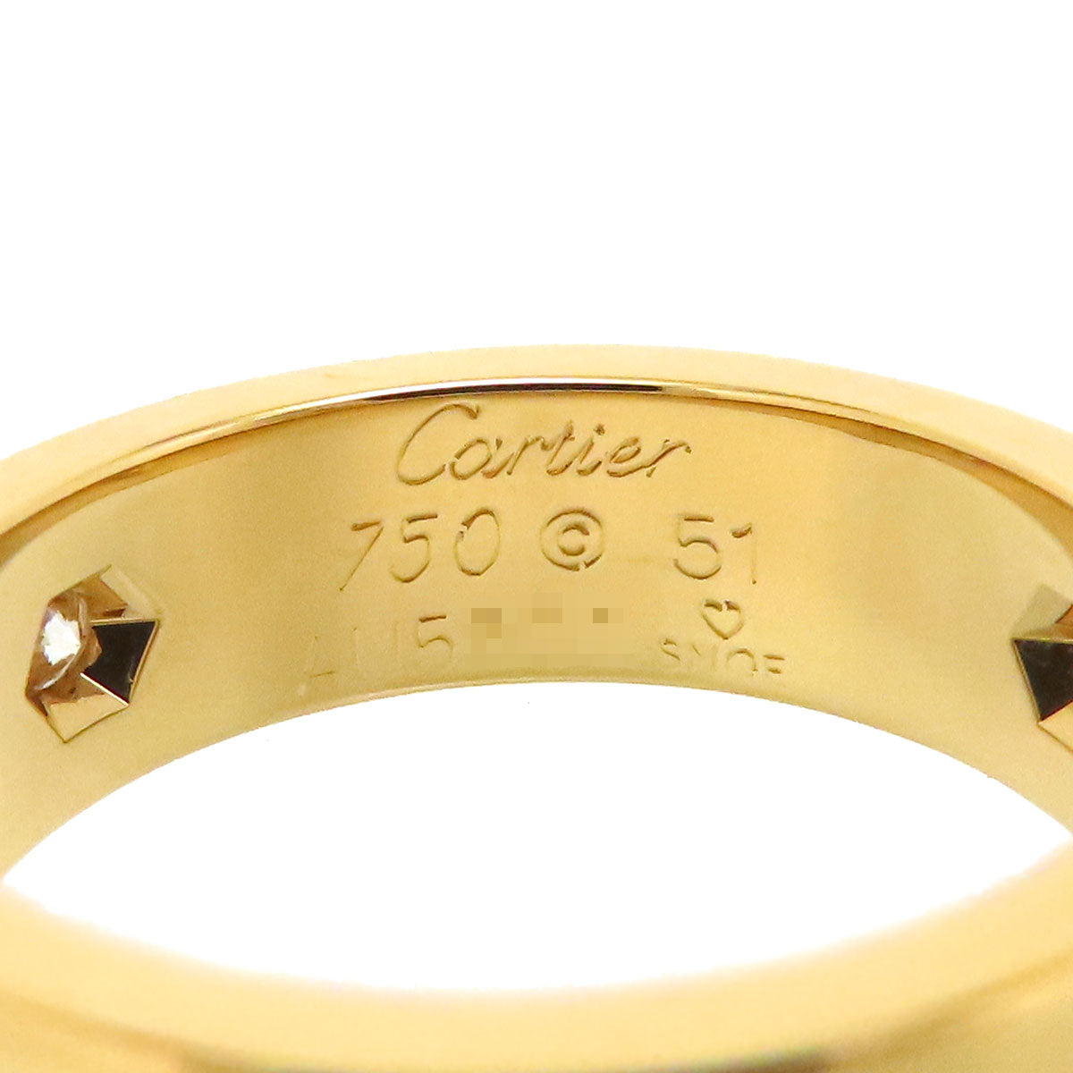 Cartier K18YG Diamond Love Ring B4032451