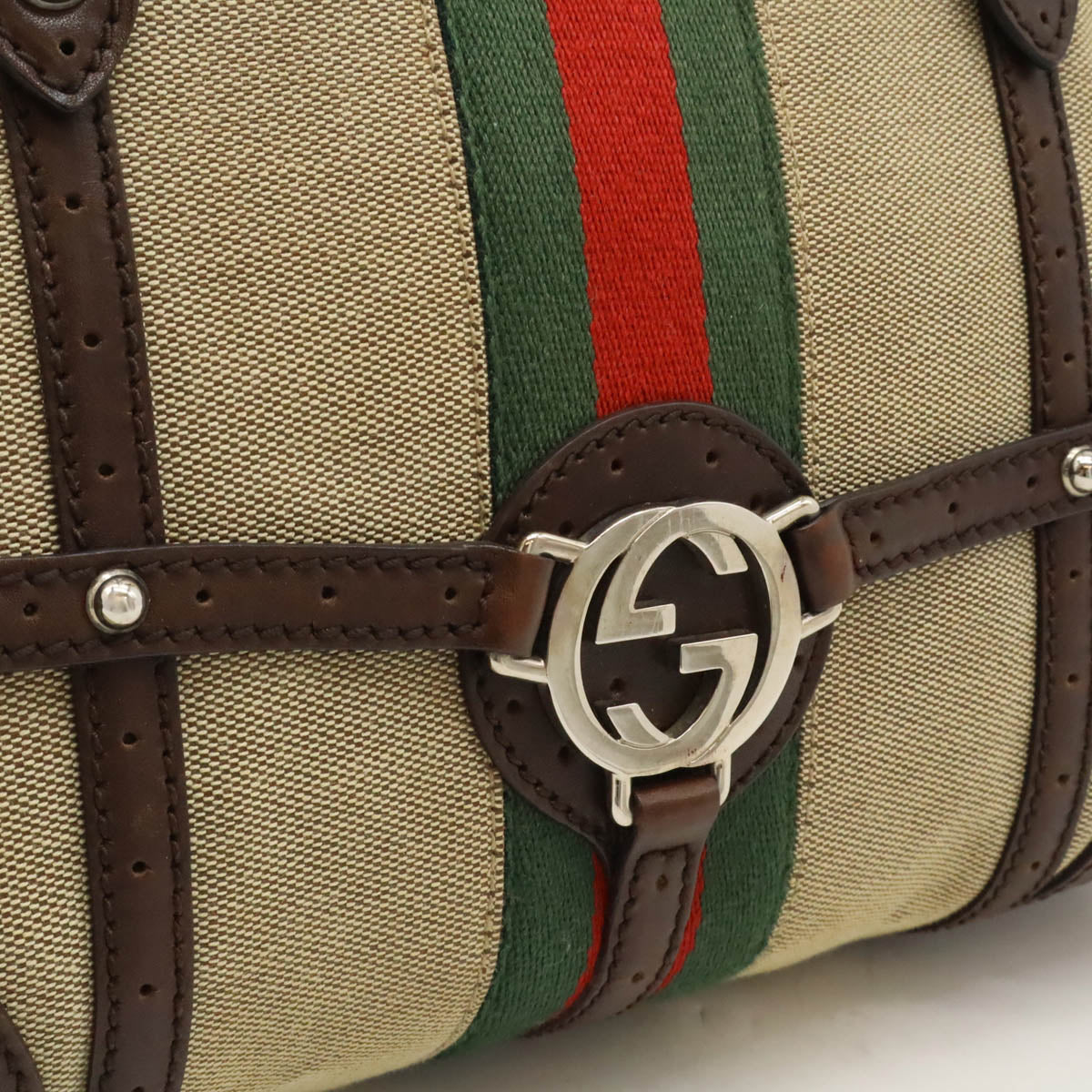 Gucci Canvas Leather Handbag 114882