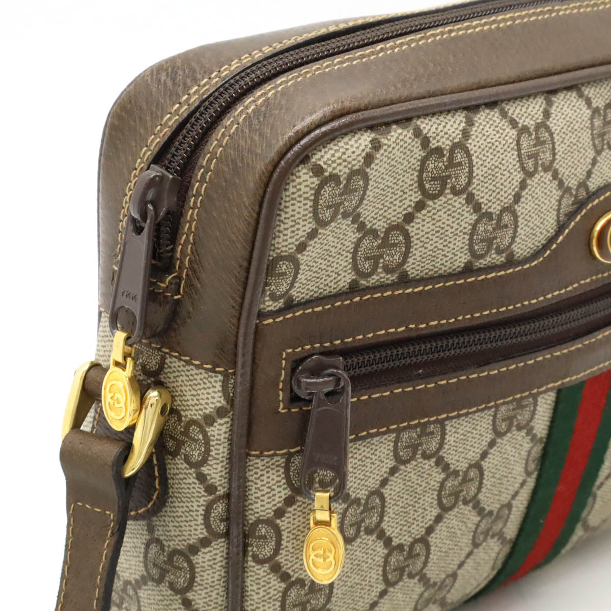 Gucci Old Sherry Line Shoulder Bag Brown