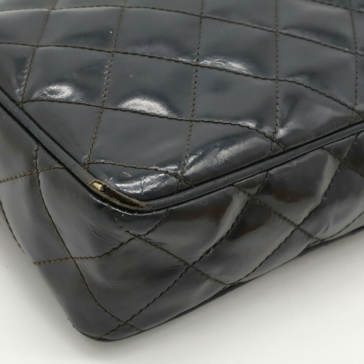 Chanel Patent Leather Matelasse Chain Shoulder Bag