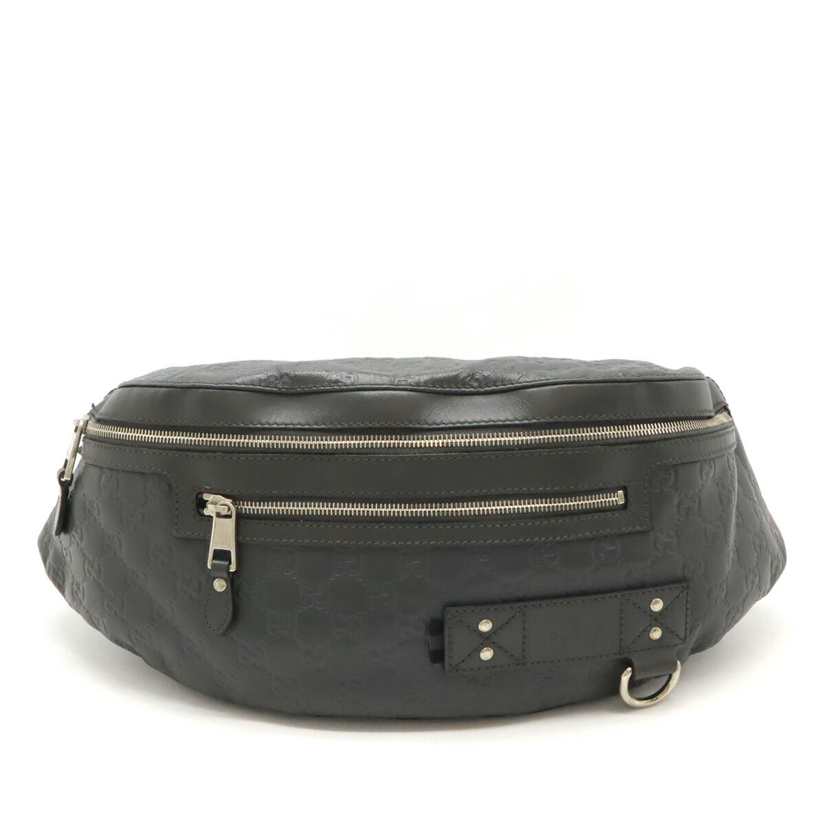 Gucci Leather Body Bag Waist Pouch Gray