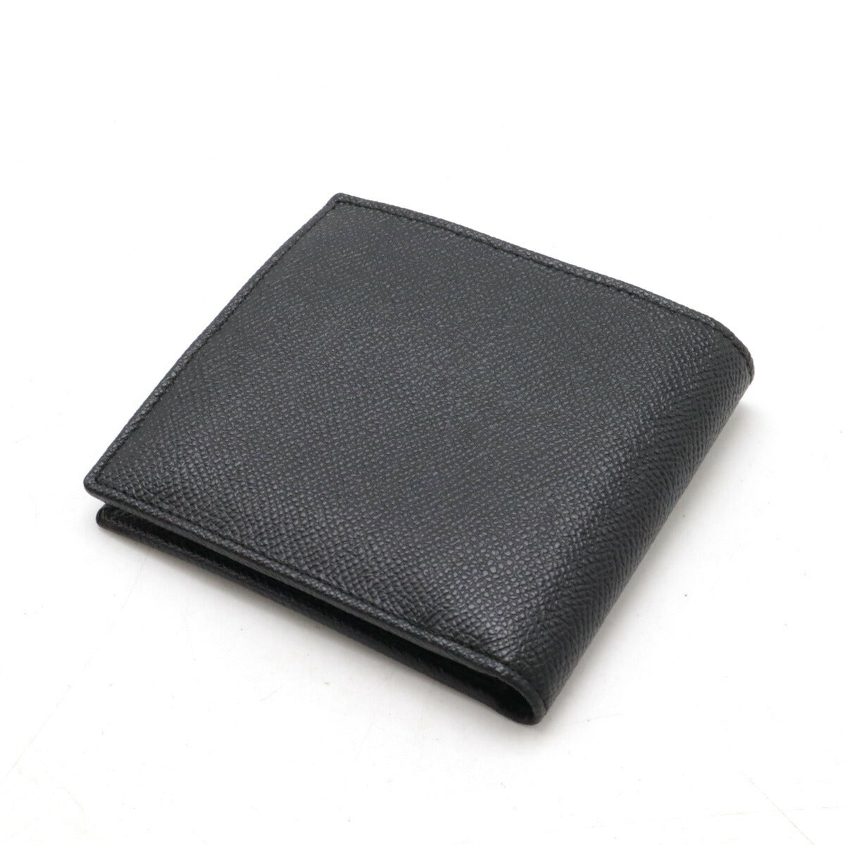 Bvlgari Grain Leather Bifold Wallet Black