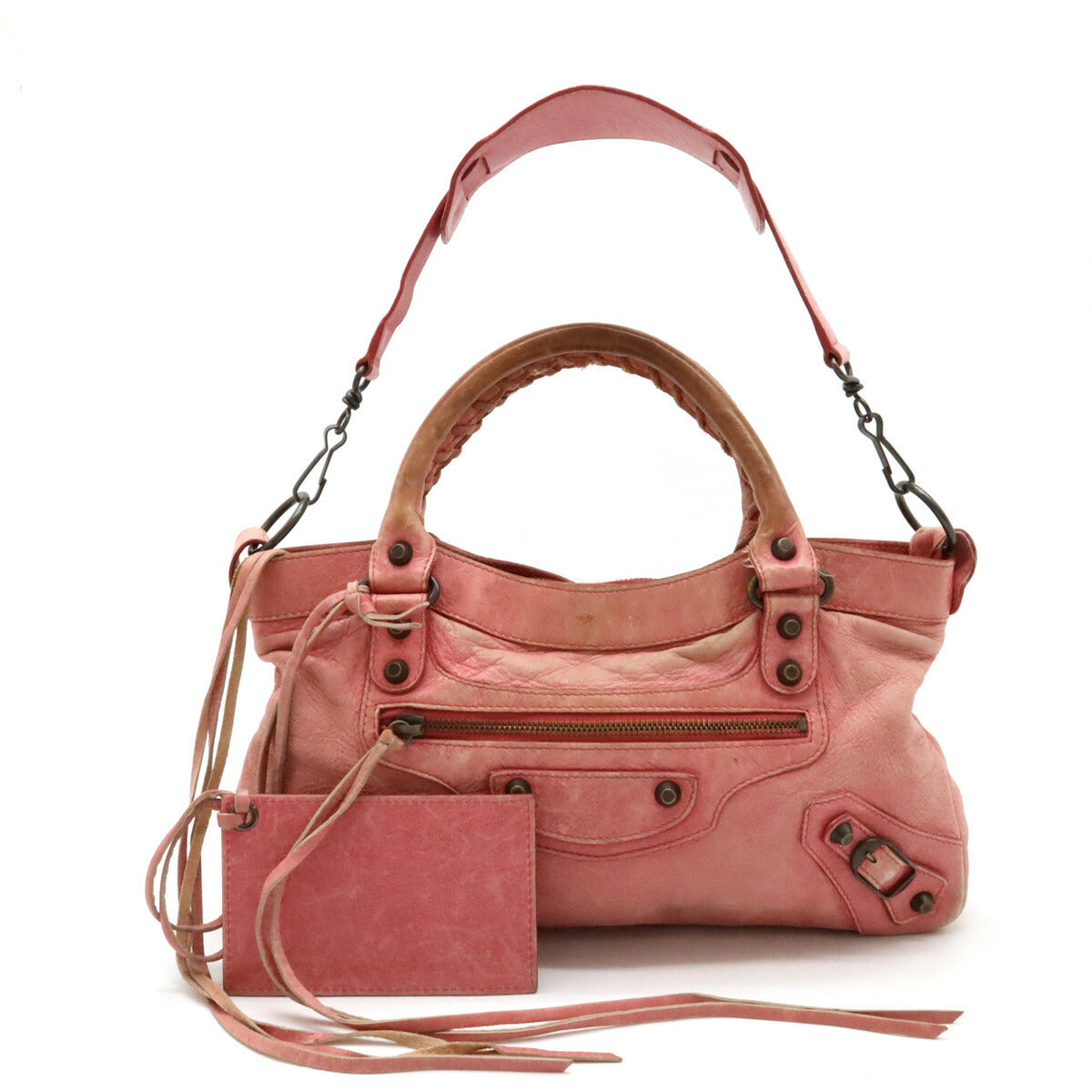 Balenciaga The First Leather Handbag Pink